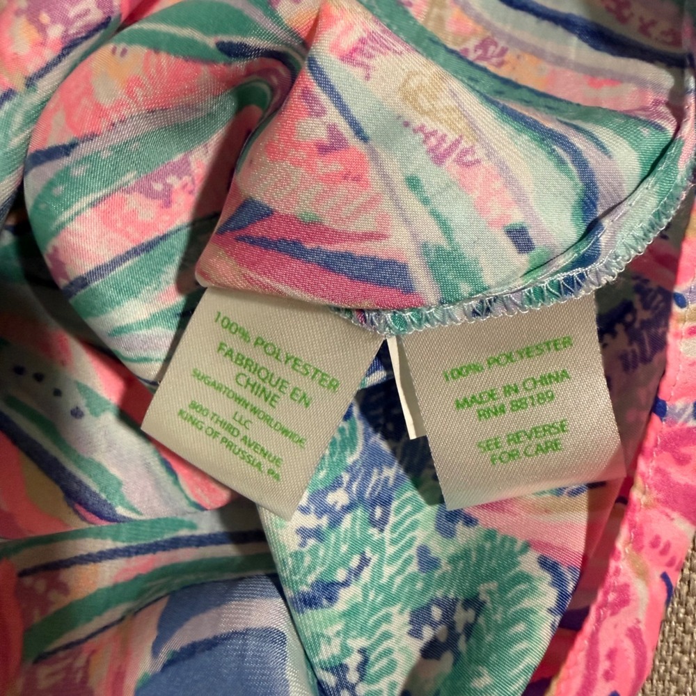 Lilly Pulitzer Hollee Off Shoulder Mini Dress XS Pink Pineapple Tropical Resort - Picture 4 of 6